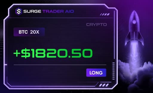 Crypto trade BTC 20X +$1,820.50 Long